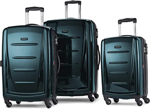 Vista 194 de Samsonite Winfield 2 Equipaje rígido con ruedas giratorias, Azul profundo, Juego de 3 piezas (20/24/28)