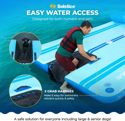 Vista 4 de SOLSTICE Inflatable Pup Plank, Dog Water Ramp for Boats & Docks, Boost Step