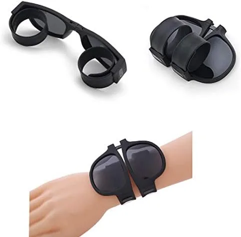 Vista 5 de Goodbag - Gafas de sol plegables y flexibles de silicona para natación correr etc Negro talla única