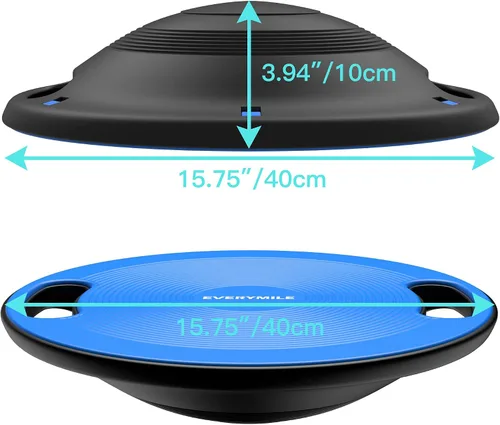 Vista 5 de Wobble Balance Board, Exercise Balance Stability Trainer Portable Balance Board with Handle for Workout Core Trainer Physical Therapy & Gym No-Skid