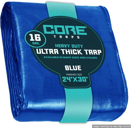Vista 127 de Core Tarps - Lona resistente de 16 mm. / .62 pulgadas, impermeable, resistente a los rayos ultravioleta, a prueba de rasgaduras y roturas, lona