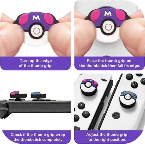 Vista 7 de FUNLAB - Tapas para joystick compatibles con Nintendo SwitchOLEDLite, accesorios de controlador FUNLAB - 6 bolas