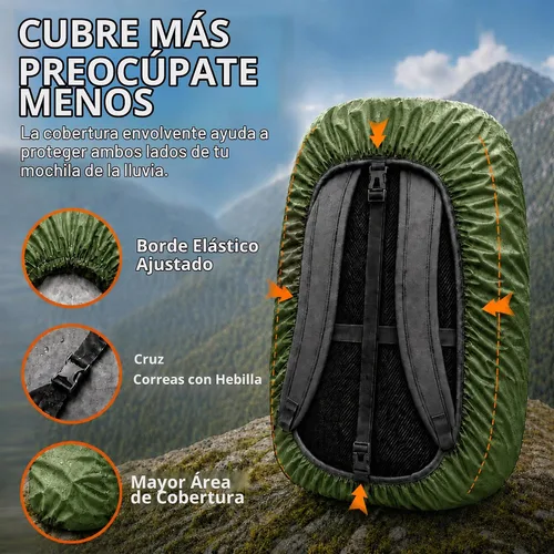 Vista 4 de Frelaxy - Funda impermeable para mochila, nivel de impermeabilidad de 10000 mm, estructura multicapa ultrarresistente mejorada, correa con hebilla