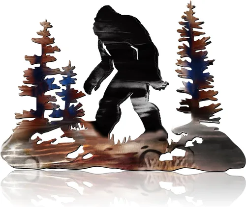 Vista 8 de Demissle Bigfoot Sasquatch Regalo Decoración Bigfoot Arte de Pared Big Foot Letrero Regalo para Hombres 15.7 x 11 Pulgadas Letrero de Metal