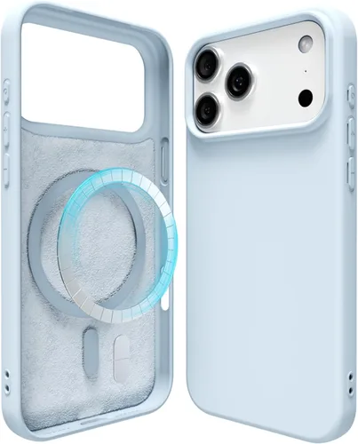 Vista 30 de oakxco Funda de silicona para iPhone 12 Pro Max, magnética, compatible con carga inalámbrica Magsafe, cubierta protectora de goma suave y delgada