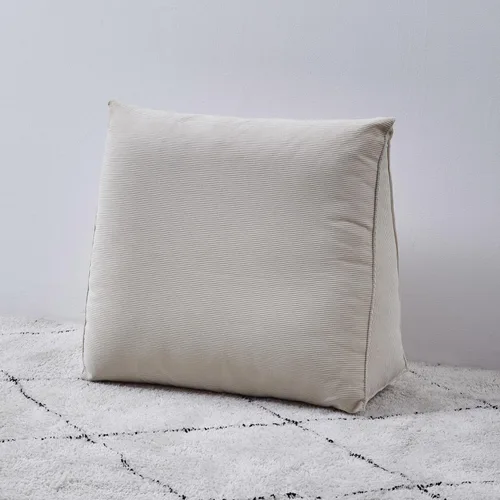 Vista 2 de Almohada de cuña triangular única para cabecero, almohada triangular de lectura para sentarse en la cama, almohada de cuña para cabecero para Beige