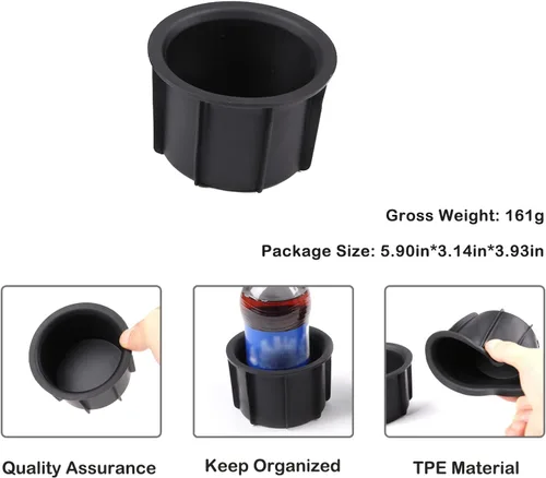 Vista 7 de Soporte para taza de consola central compatible con Toyot@a FJ Cruiser 2007-2021, organizador de consola de cambio de marchas, soporte de taza