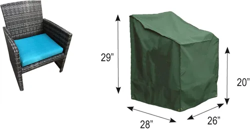 Vista 2 de Bosmere Funda para silla de exterior resistente a la intemperie, 26 x 28 x 29 h