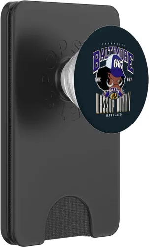 Vista 8 de 667 Baltimore Bold Black Queen PopSockets Adhesive PopGrip