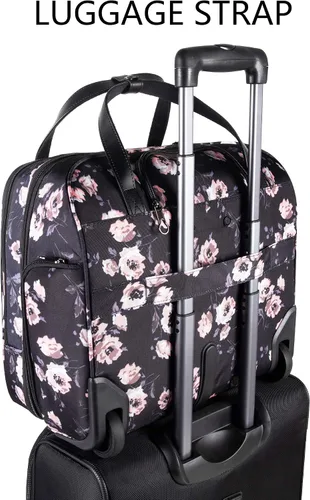 Vista 6 de KROSER - Maletín de Ordenador Portátil con Ruedas Premium, Bolsa de Ordenador Portátil de 15.6 Pulgadas, Bolso de Viaje Nocturno con Bolsillos RFID