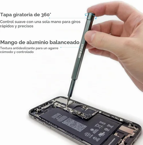 Vista 4 de PRO - Juego de destornilladores de 48 bits para reparación de electrónica, smartphone, iPhone, laptop, Macbook, PC, consola de juegos, cámara