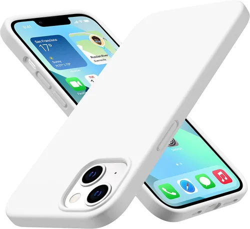 Vista 14 de CellEver Funda de silicona resistente para iPhone 13, protección militar contra caídas, protección elevada de pantalla y cámara, interior sin Negro