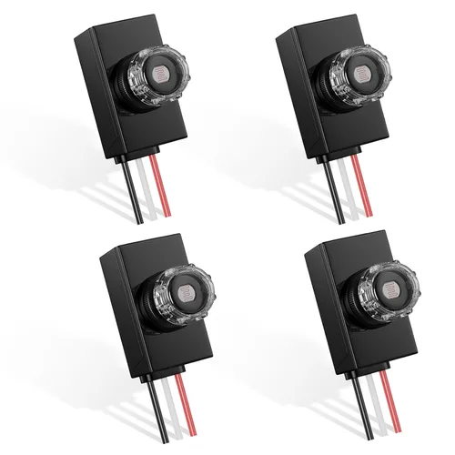 Vista 22 de Greencycle Interruptor de luz basculante negro de un solo polo, interruptor de luz de paleta de 15 amperios, interruptores Sp blancos, 120V-277V CA