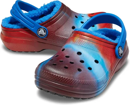 Vista 6 de Crocs Unisex-Child Classic Tie Dye Lined Clog Kids' Slippers