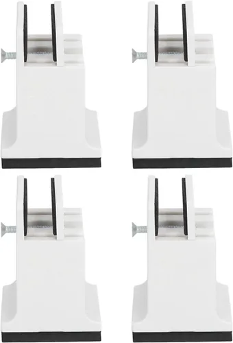 Vista 7 de Srliya 4 elevadores de mesa para cama, elevadores de muebles ajustables con abrazadera de tornillo, elevadores de muebles resistentes para sofá