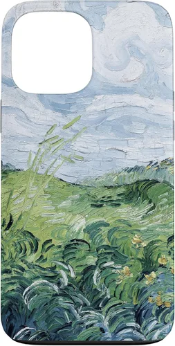 Vista 24 de Van Gogh - Carcasa para iPhone 17, diseño de campos de trigo verde
