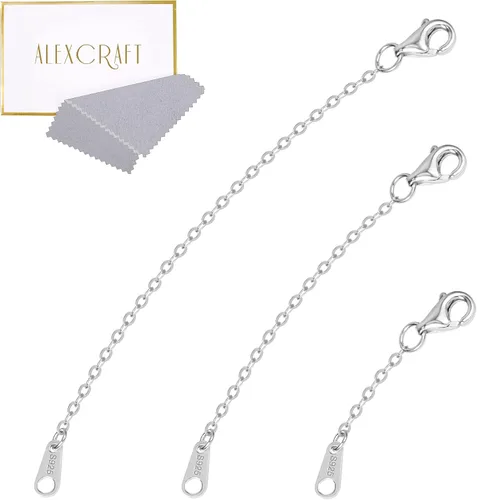 Vista 8 de Extensores de collar de oro de 14 quilates, cadena de plata de ley 925, extensión de collar, pulsera, extensor de tobillera para fabricación