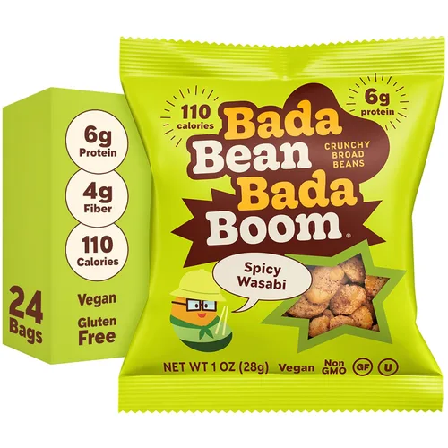 Vista 11 de Enlightened Bada Bean Bada Boom - Proteína a base de plantas, libre de gluten, vegana, crujientes y tostadas (habas), 110 calorías por porción