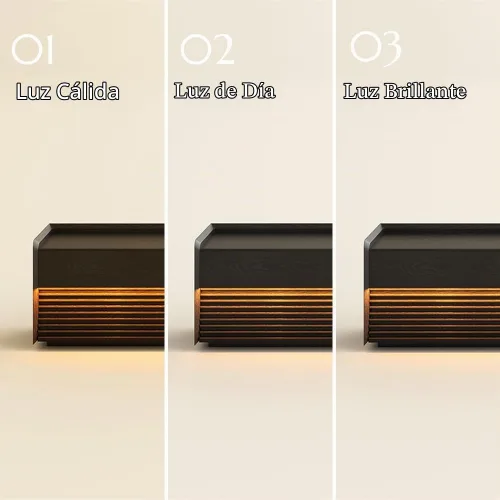 Vista 8 de POVISON Soporte de TV moderno de mediados de siglo totalmente ensamblado con luces LED ajustables, consola multimedia de madera, centro de Negro