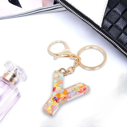 Vista 5 de Llavero bohemio con letras para monedero, bolsos de mujer y niña