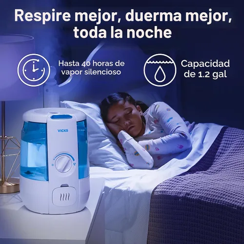 Vista 2 de Vicks Humidificador CoolRelief de niebla fría, 1.2 galones