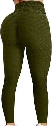 Vista 2 de Ayolanni Pantalones ajustados de moda para mujer, color sólido, levantamiento de glúteos, mallas de entrenamiento atlético, leggings especiales