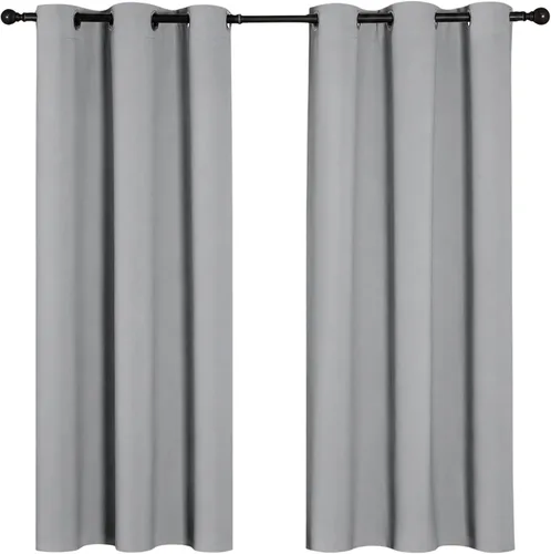Vista 27 de Cortinas opacas para oscurecer la habitación, con aislamiento térmico, cortinas opacas con ojales para puertas y ventanas de poliéster