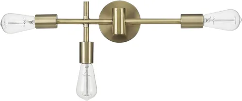 Vista 11 de Globe Electric 63000009 - Juego de baño todo en uno de 5 piezas, latón mate, luz de tocador de 3 luces de 20 pulgadas, toallero, anillo de toalla