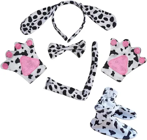 Vista 7 de Petitebella Combinado Animal Diadema Bowtie Cola Guantes Zapatos 5pc Disfraz 1-5 años Oso