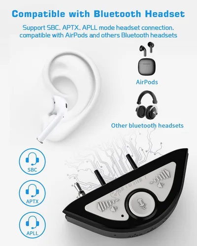 Vista 4 de OLCLSS Adaptador de auriculares Bluetooth para control Xbox, adaptador de auriculares Xbox One, adaptador de micrófono Xbox para Xbox OneOne SXElite