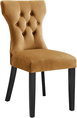 Vista 4 de Modway Silueta - Silla de comedor, color coñac