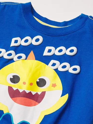 Vista 5 de Pinkfong - Sudadera con capucha para bebé, diseño de tiburón, camiseta y pantalón deportivo de 3 piezas, juego de traje de atletismo para niños
