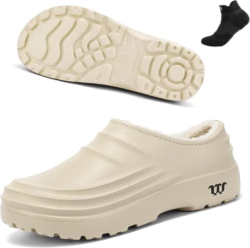 Vista 10 de Armadillo Shoes Zuecos para hombre y mujer, zapatos de chef Armadillo, antideslizantes, cómodos para invierno