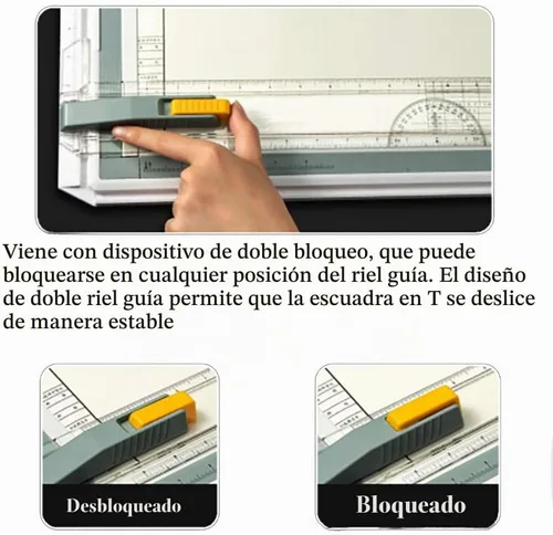 Vista 4 de Set de mesa de dibujo con escala en pulgadas A3 de SALEMAR, tablero de dibujo para bocetos arquitectónicos gráficos