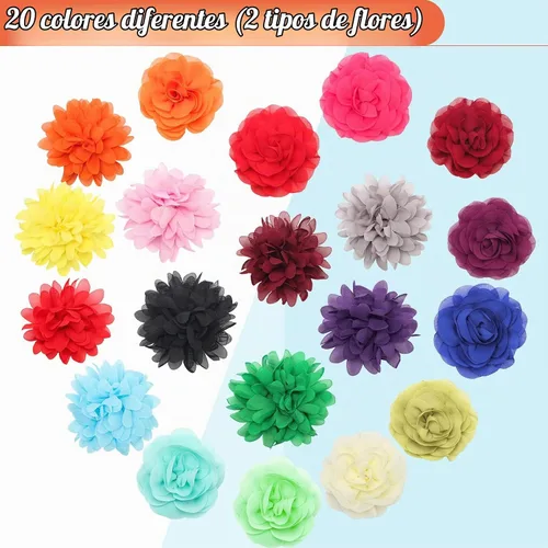 Vista 3 de Catcan 20 piezas de accesorios para collar de flores de perro, collares de flores multicolor para mascotas, 2 estilos de pajarita para perros