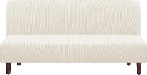Vista 19 de PrinceDeco Funda elástica sin brazos para futón, funda deslizante para futón, funda para sofá de tamaño completo y cama de sofá de tamaño queen