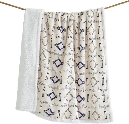 Vista 23 de Indigo Hill by HiEnd Accents Acadia - Manta de sherpa con estampado de pinos bosques, naturaleza, bosque, montaña, manta occidental para acampar al