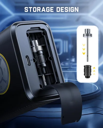 Vista 3 de Fanttik Adaptador de manguera de bomba de aire e inflador de neumáticos X9 Pro Compresor de aire portátil