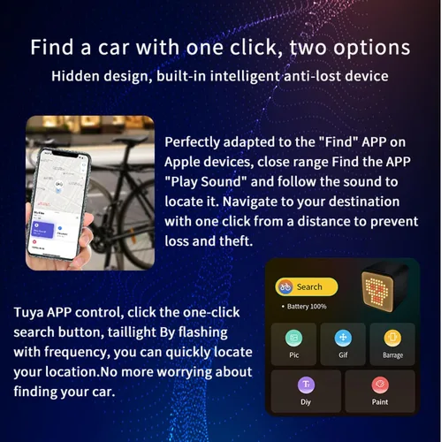 Vista 8 de TUYA - Luz trasera inteligente para bicicleta, sensor de encendido/apagado automático y freno, luz trasera de bicicleta con señal de dirección