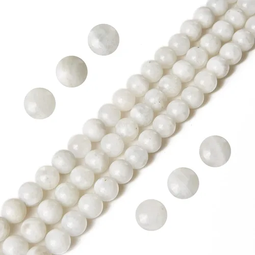 Vista 24 de 100 piezas de cuentas de amatista natural de 6 mm, cuentas de piedras preciosas redondas sueltas para hacer joyas