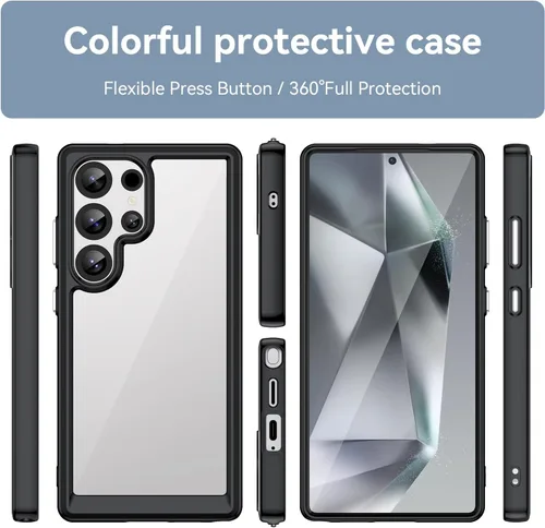 Vista 2 de Cubierta De TPU Para Luckeu I25 Ultra, Caso Suave Funda Protectora De Goma De Parachoques (7,25")-MFXC - Negro