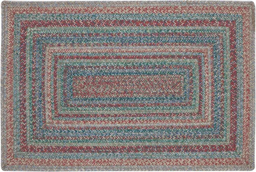 Vista 9 de VHC Brands Alfombra de yute multi medio círculo con almohadilla 19.5x36