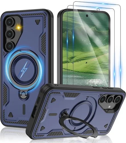 Vista 54 de Gritup fro Funda para Google Pixel 9A, funda protectora magnética de grado militar compatible con Mag-Safe, 2 protectores de pantalla HD, soporte