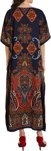 Vista 8 de Miss Lavish London Vestidos de caftán para mujer, pareos de playa, tallas grandes, caftanes africanos y de Dubái, ideales para ropa de descanso