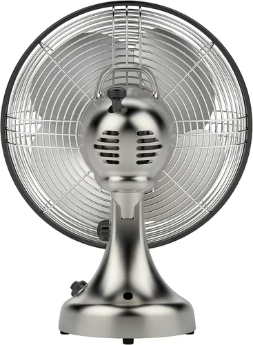 Vista 4 de Vornado Silver Swan - Ventilador oscilante vintage, níquel cepillado