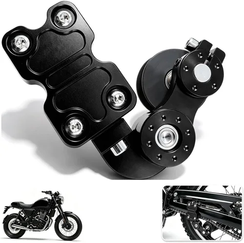 Vista 10 de Tensor de cadena universal CNC para motocicleta, accesorios modificados, regulador de aleación, herramientas automáticas de rueda rodante para moto