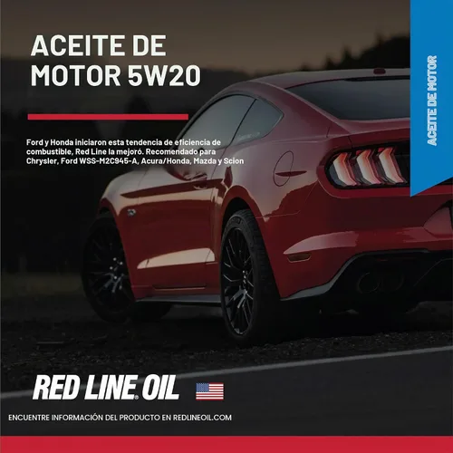 Vista 2 de Red Line 15205 SAE 5W20 Aceite de motor totalmente sintético - 1 galón