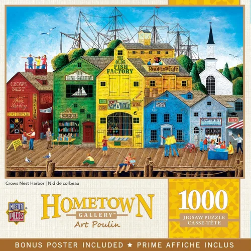 Vista 4 de Masterpieces 300 Piece Jigsaw Puzzle for Adults and Families - Crows Nest Harbor - 19.25"x26.63