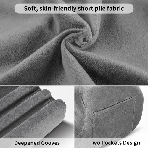 Vista 5 de CreaDream Soporte de almohada para tablet, soporte para tablet para cama, regazo con 3 ángulos de visión, bolsillo, soporte para lápiz capacitivo