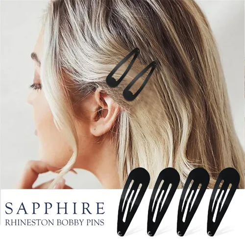 Vista 2 de HAALII Pinzas para el cabello a presión, paquete de 40 pasadores de 2 pulgadas, pinzas de metal para el cabello, diapositivas, para mujeres y niñas